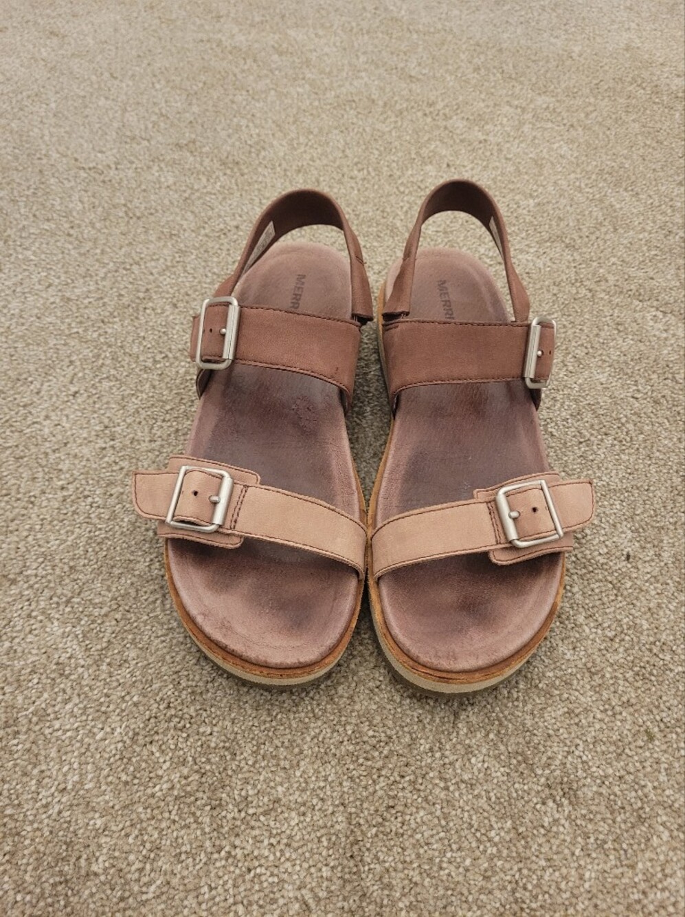 Merrell Leather Buckle Sandals for Women Size 5.5